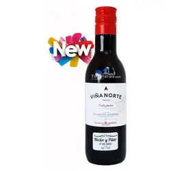 Mini Flasche Rotwein Viña Norte Frei Personalisiert