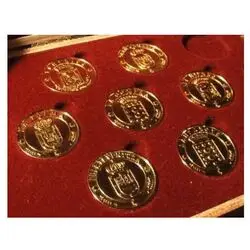 7 Coins Kanarischen inseln 24k Gold plated