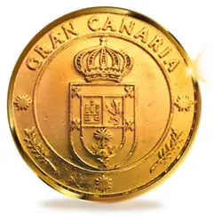 13 Coins Einheit von Gran Canaria, Kanarische Inseln. 24 K Gold