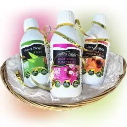 Cesta Regalo 3 Jugos Aloe Vera puro 3x250ml
