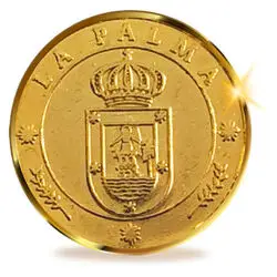 13 Unity Münzen aus La Palma, Kanarische Inseln. 24K Gold