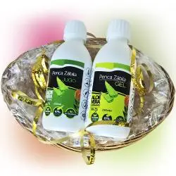 Cesta Regalo Jugo y Gel Aloe Vera puro 2x250ml