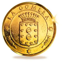13 Münzen Hochzeit von La Gomera, Kanarische Inseln. 24K Gold