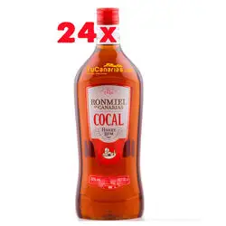 24 botellas Ron Miel Cocal Artesano 1 Litro