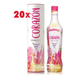 20 bottles Guajiro Corazon Heart Rum, Canarian Fruit Rum